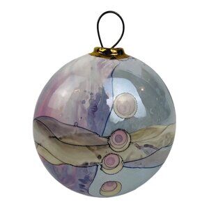 Frederick Frances Handpainted Abstract Porcelain Ornament Signed 1986 Retired